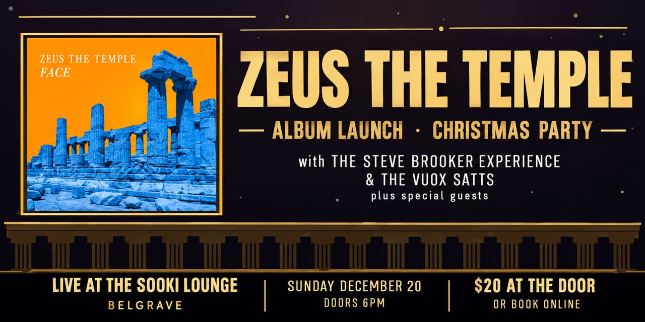 Zeus The Temple: Album Launch and Christmas Party